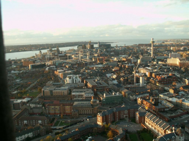 Katedra w Liverpool.Widok z wieży na centrum Liverpool #Wałbrzych #Liverpool