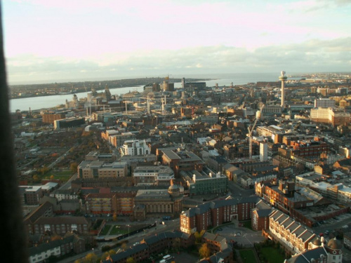 Katedra w Liverpool.Widok z wieży na centrum Liverpool #Wałbrzych #Liverpool