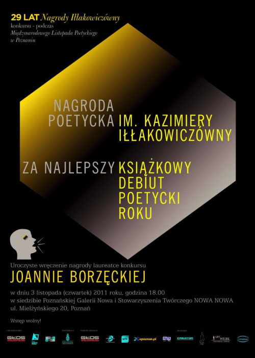 #JoannaBorzęcka #nagroda #NaNajlepszyDebiut #poetycki #SlalomSongs