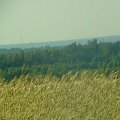 komin elektrocepłowni w Koluszkach k.Łodzi widziany z Góry Sławno. Na pierwszym planie, w dole Tomaszów Mazowiecki. Odległość do Koluszek to 45 km #Koluszki #komin #GóraSławno