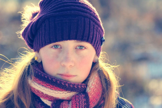 zimową porą #dziewczyna #portret