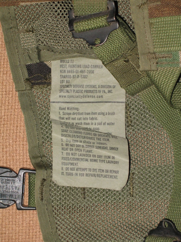 Vest, Fighting Load Carrier MOLLE II