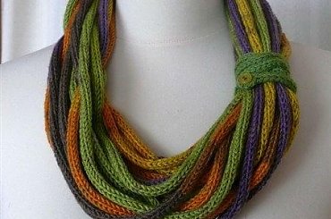 ... #NaszyjnikZWłóczki #spagetti #szal #biżuteria