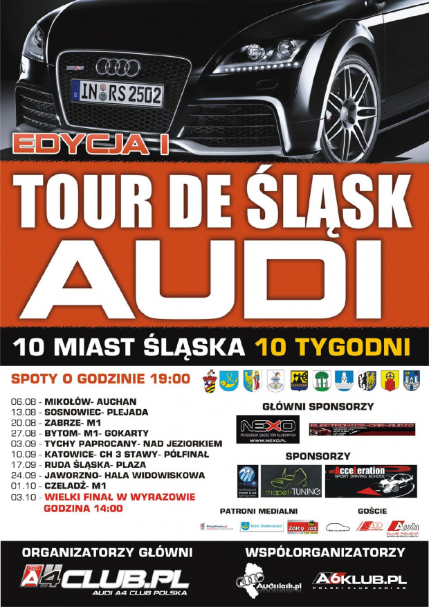 Plakat Tour De Slaska - Audi A4 Club Polska, Audi Slask #AudiA4ClubPolska #TourDeSlask #AudiSlask #Audi #AudiA4 #AudiS4 #AudiRS4 #AudiA4Tdi #AudiTDI #AudiA4Quattro #AudiQuattro #AUDIGRAFIKA #AudiA4Grafika #AudiA4Typ8DB5 #AudiA4Typ8EB6 #AudiA4Typ8FB7