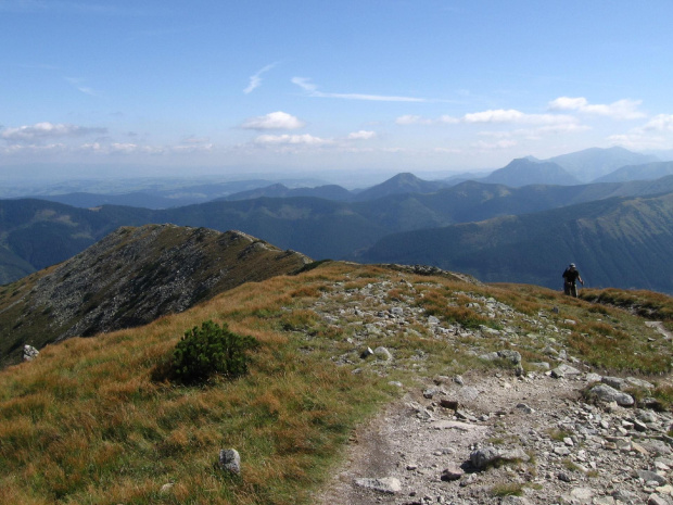 Widok ze Skrajnego Salatyna w stronę Kominarskiego Wierchu. #Góry #Tatry