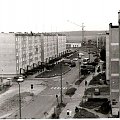 Kościerzyna, ul Skłodowskiej, widok na budowane sklepy, lata 80 XX w. #Kościerzyna #UlSkłodowskiej #Lata80XXW