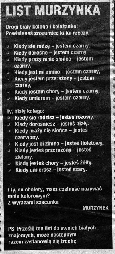#humor #murzynek #list