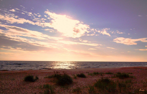 Łotewska plaża nad Bałtykiem #bałtyk #morze #plaża #ZachódSłońca