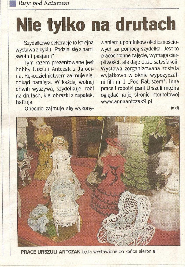 artykuł o mnie w lokalnej gazecie ,,Gazeta Jarocińska"