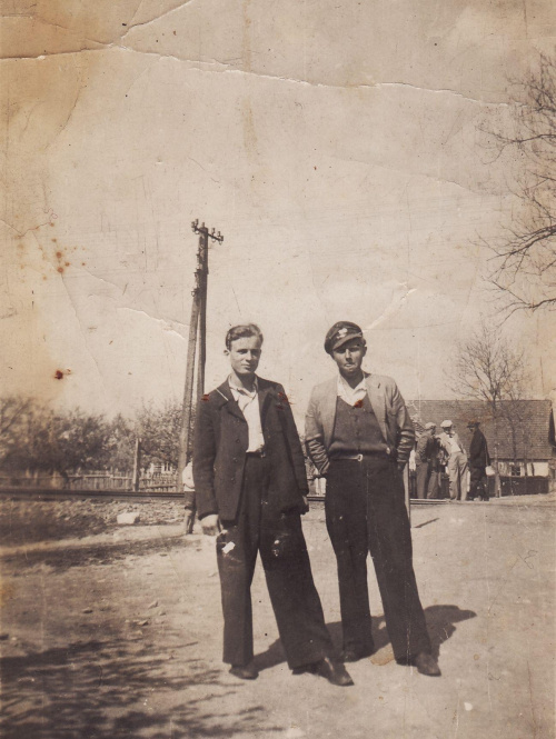 Besko 1943 04 24 - Stanisław Krężel i Edward Nycz #Besko #kolej