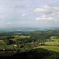 Panorama widoczna z punktu widokowego na Szczelincu Wielkim #Szczeliniec #panorama #KotlinaKłodzka