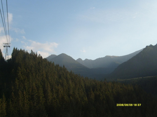 Moje ukochane góry - widok z kolejki na Kasprowy