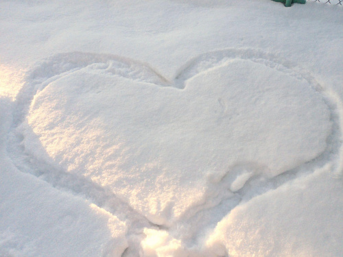 serce na śniegu #zima #SerceNaŚniegu