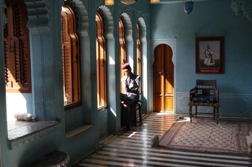 wnętrza pałacu miejskiego w Udajpurze, Rajastan, Indie