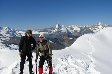 W drodze na Allalin z Matterhornem w tle. #wakacje #góry #Alpy #lodowiec #treking #Szwajcaria #Allalin