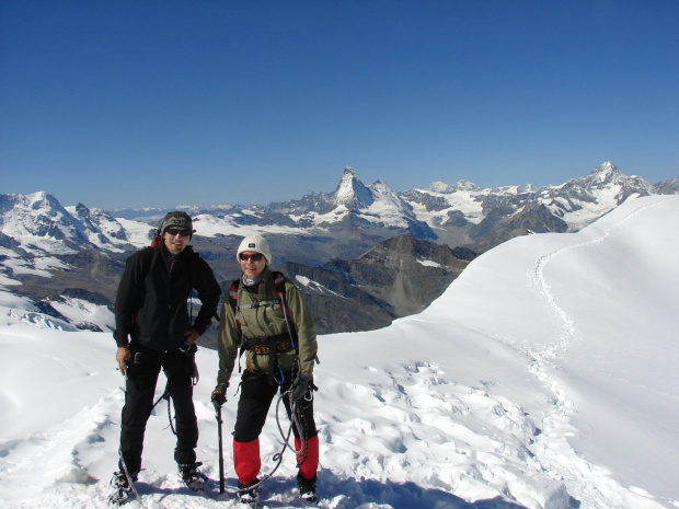 W drodze na Allalin z Matterhornem w tle. #wakacje #góry #Alpy #lodowiec #treking #Szwajcaria #Allalin