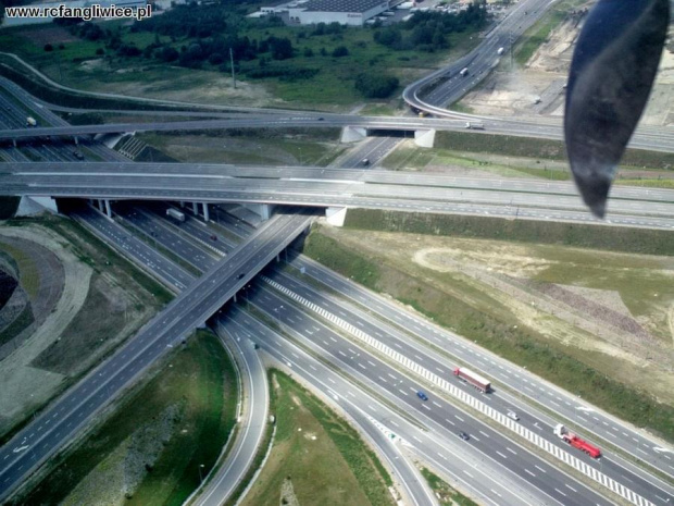 węzeł autostradowy A1-A4 Gliwice Sośnica #autostrada #Gliwice #Sośnica #węzeł #ZLotuPtaka #ZdjęciaLotnicze