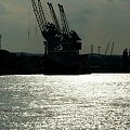 Port remontowy Gdańsk zacód słońca #PODRÓŻ